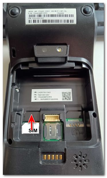 Inserting a SIM card in an A8 device